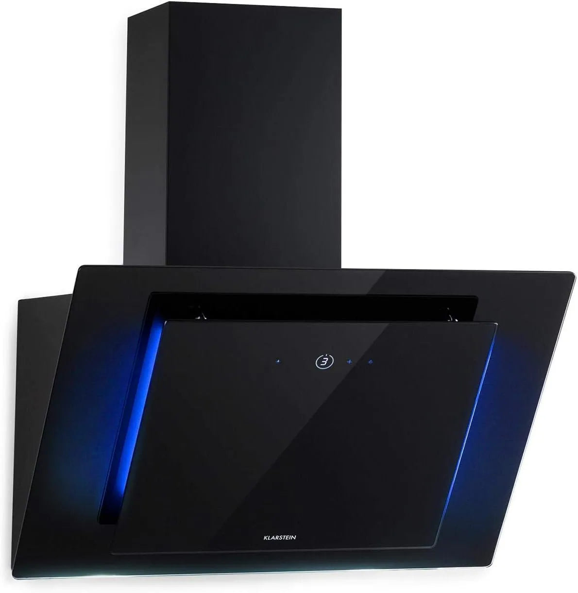 Klarstein hotte aspirante, capacité: 426 m³/h, Eleonora, CEE A++, éclairage LED RVB, finition noire, 60 dB, largeur 60cm, filtre à graisse