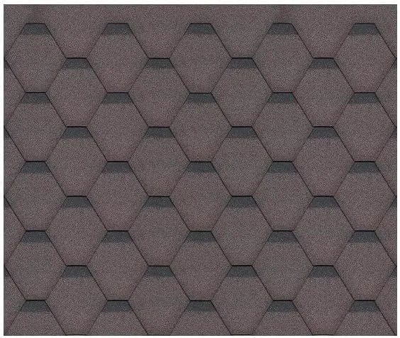 Modèle bardeaux bitumineux Hexagonal Rock H336BROWN M336 Lot de, Couleur Marron, Bitume toiture Timbela pour Chalet de Jardin