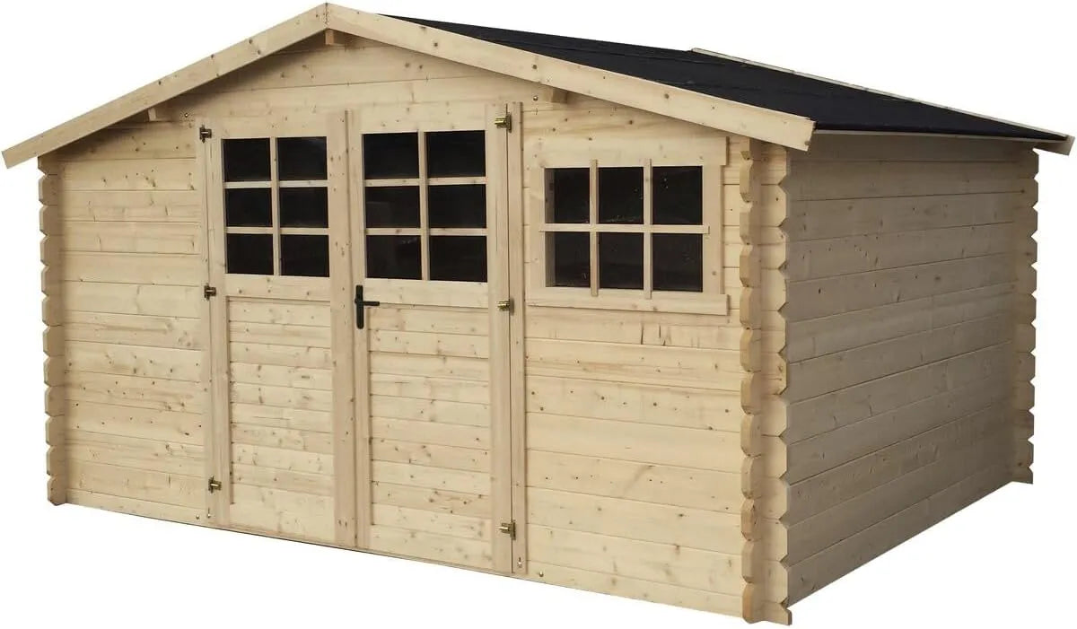 Abri de jardin, dimensions 456 x 425 x 232 cm, 28 mm, en Bois Rocval, 19.42 m²