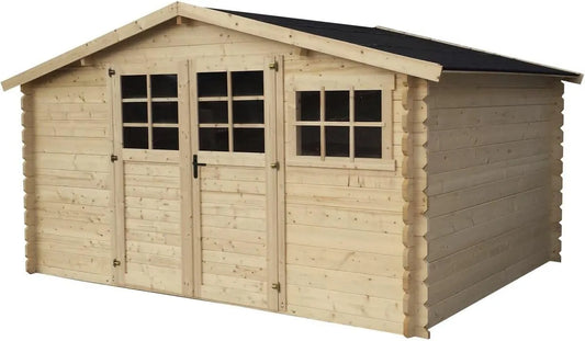 Abri de jardin, dimensions 456 x 425 x 232 cm, 28 mm, en Bois Rocval, 19.42 m²