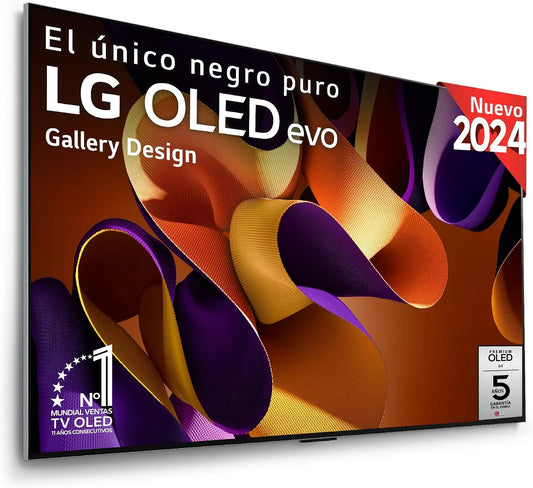 LG Smart TV OLED55G4, TV OLED Evo 139 cm 4K UHD 2024 finition noire et finition argenté