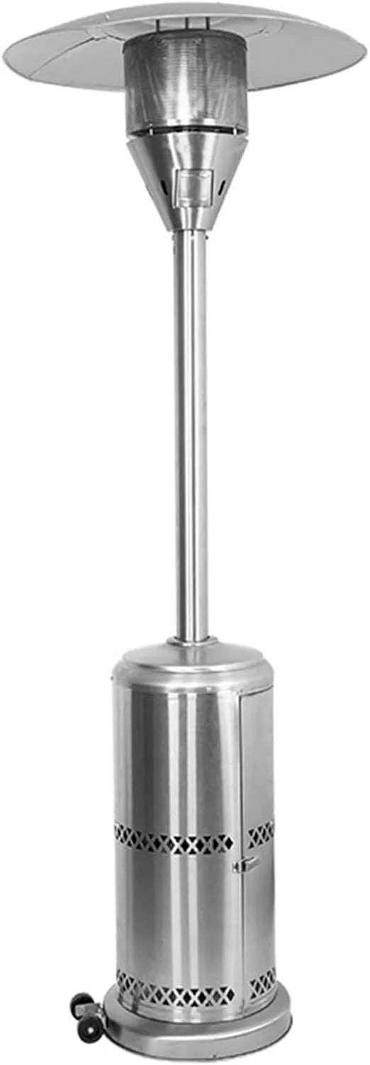 Extérieur Au Gaz AIZYR Chauffage, avec Couvercle Chauffant Et 3 Réglages De Chaleur pour Les Hôtels, sur Pied Chauffage en Acier Inoxydable, Patio