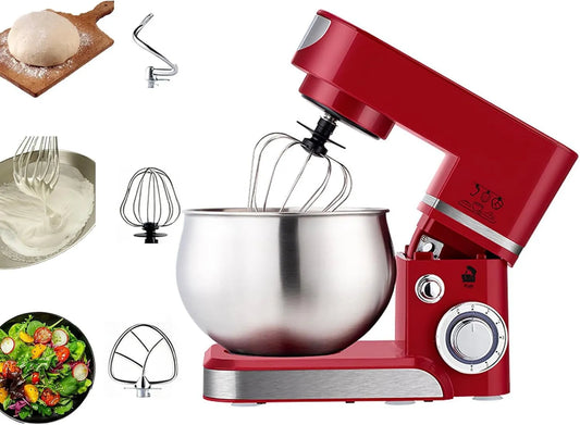 Mixeur, Batteur Sur Socle Numérique 5l Pour De Cuisson, Mode Impulsion à 6 niveaux de vitesse Avec Tête Inclinable