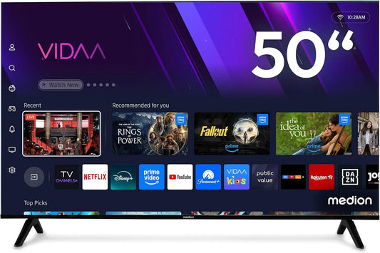 Modèle Ultra HD HD 125 HDR10 850301 MEDION TV, 125,7cm, 4K, VIDAA Store, Disney+, Paramount+, PVR, MD, Ultra,7cm