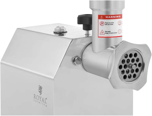 Modèle RCFW Hachoir à Viande Électrique Professionnel Acier Inox RCFW 70 70-600ECO Royal Catering, puissance 600 W, poids 70 kg