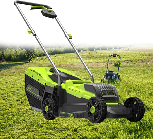 Tondeuse à gazon, tension 40 V sans Balais 33 cm, 13 po, 3 Réglages de Hauteur de Coupe, sans Fil, électrique, Pliage Rapide