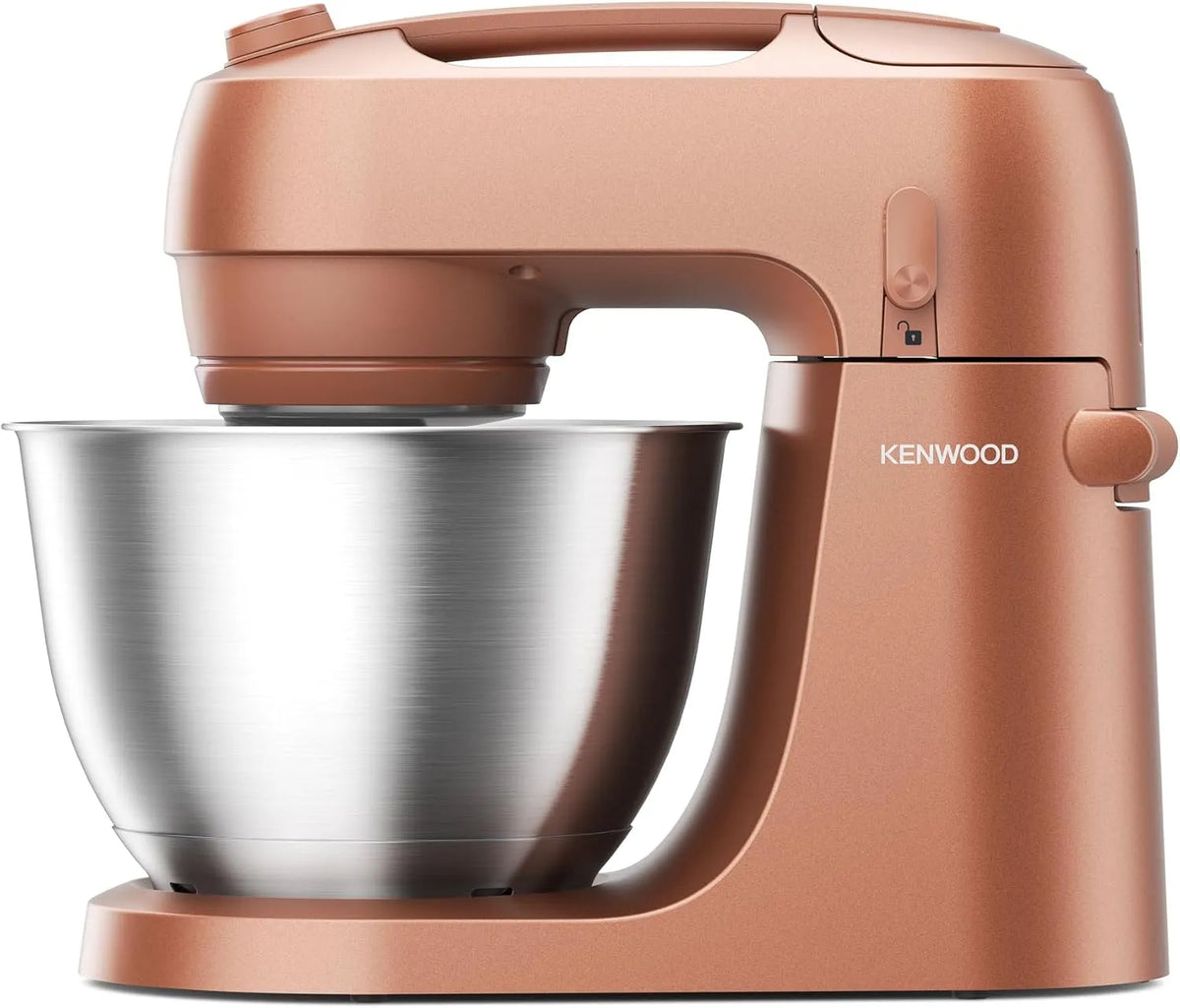 Kenwood robot pâtissier KZM35.000RD, Go peu encombrant avec bol de 4 litres, crochet K, fouet ballon, crochet pétrisseur, corps en métal avec poigné