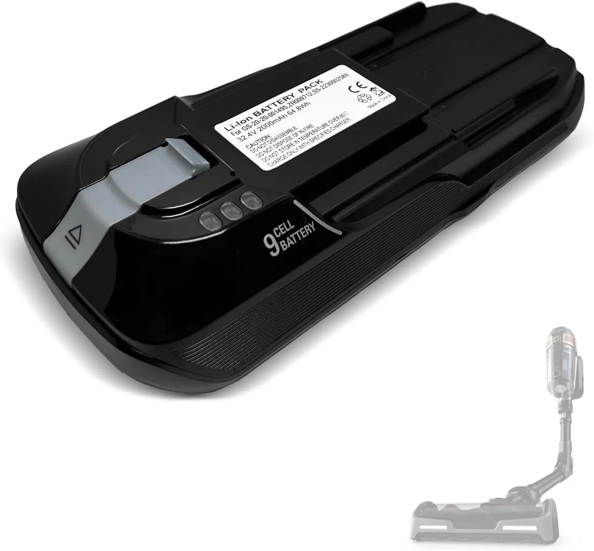 Rowenta aspirateur RH99F1WO/4Q0 RH99F1WO/4Q2 RH99F1WO/4Q3, Batteries 32,4 V pour X-Force Flex 15.60, compatible avec les aspirateurs RH99F1WO