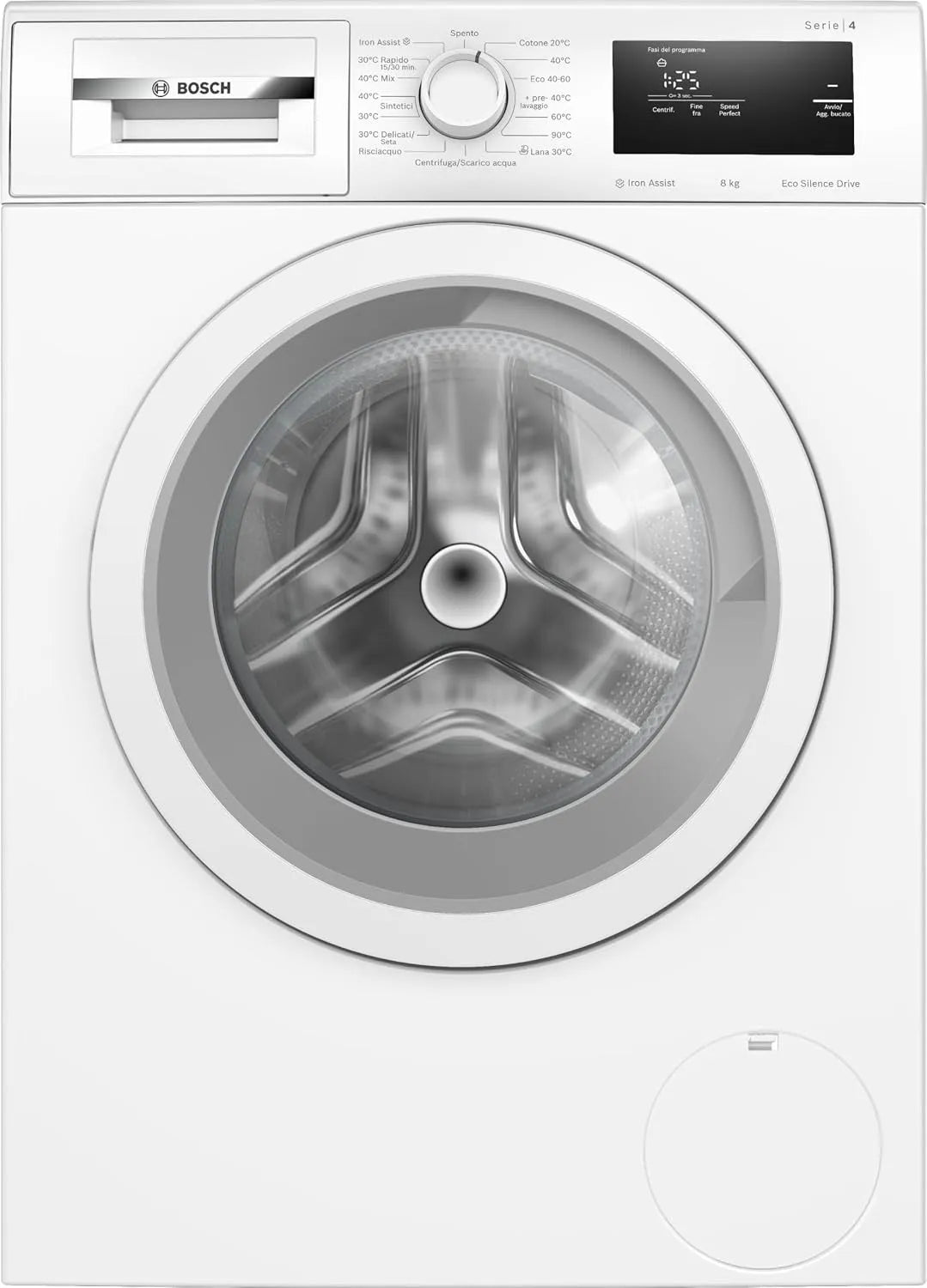 Bosch lave-linge WAN24008II, Série 4 à à à chargement frontal, capacité 8 kg, largeur 60 cm, 1200 tr/min, Iron Assist, SpeedPerfect