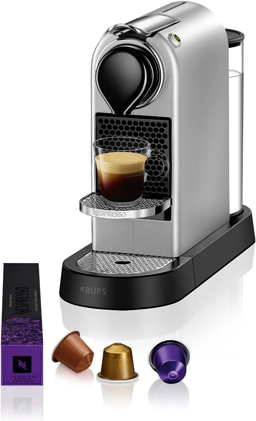 Nespresso Krups machine à café YY4118FD, Citiz finition argentée Cafetière à Capsules