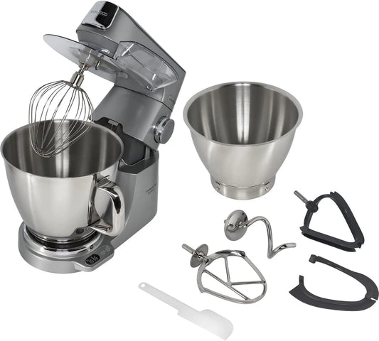 Kenwood robot pâtissier KVL85.004SI, puissance 1200W, Robot Cuisine avec Balance Intégrée, Duo Bol, finition argentée, Fouet et Bol 7L, K-Fouet
