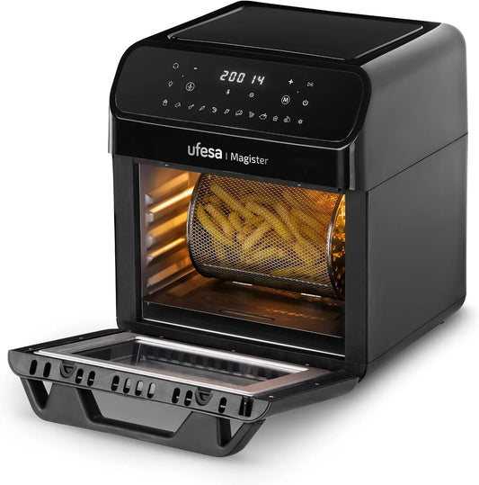 Modèle 200ºC Ufesa Magister, 12 programmes, 6 Accessoires inclus, Air Fryer XXL, Température, capacité 12 L, puissance 1850W, Minuterie, Sans BPA