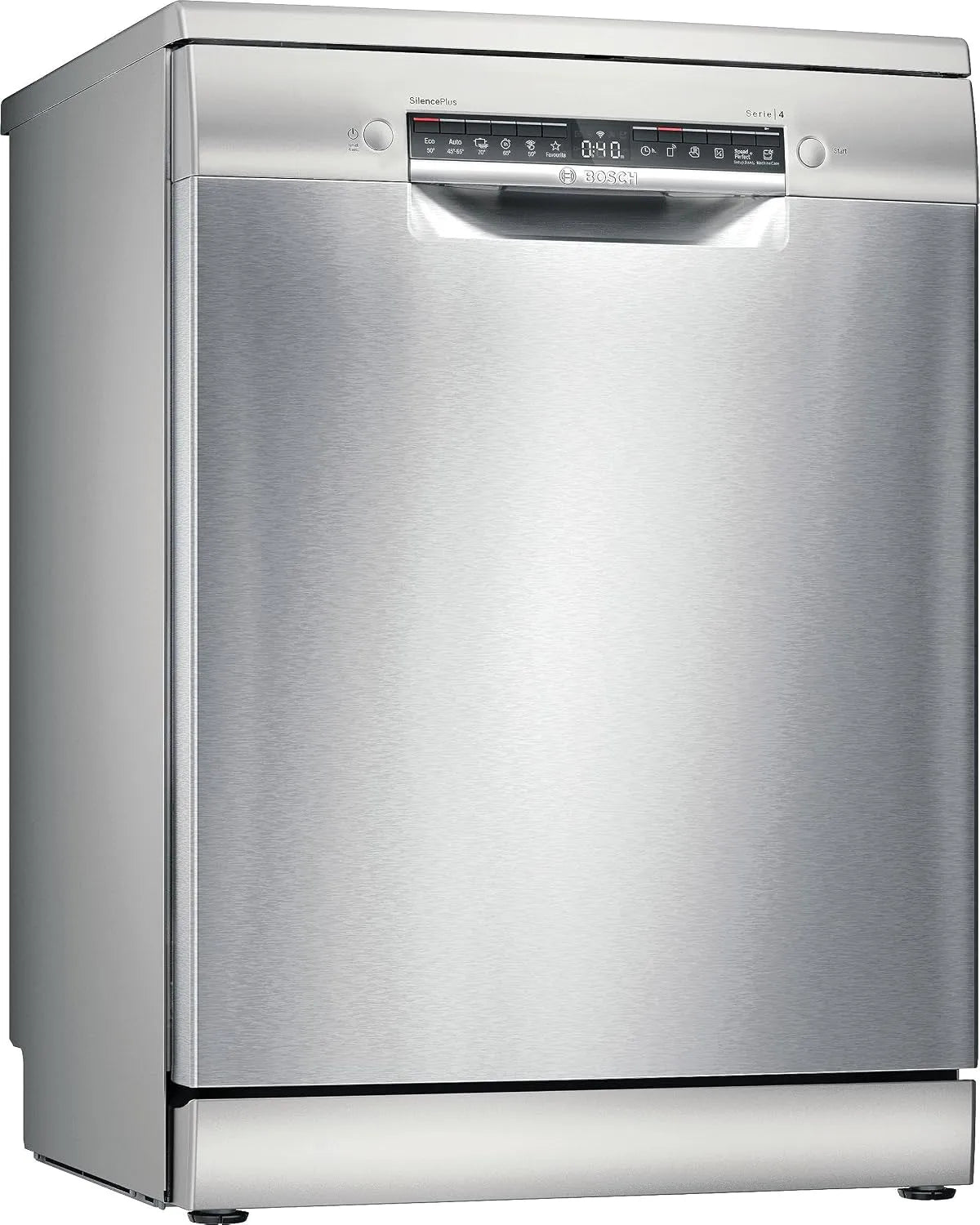 Bosch lave-vaisselle SMS4EMI01E, Série 4, 14 couverts, Inox, Silence Plus 42 dB, largeur 60 cm, Pose-libre