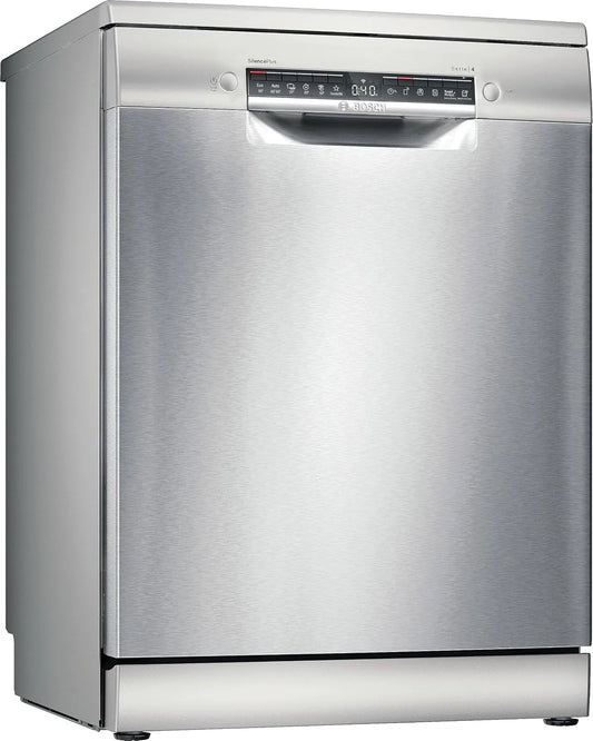 Bosch lave-vaisselle SMS4EMI01E, Série 4, 14 couverts, Inox, Silence Plus 42 dB, largeur 60 cm, Pose-libre