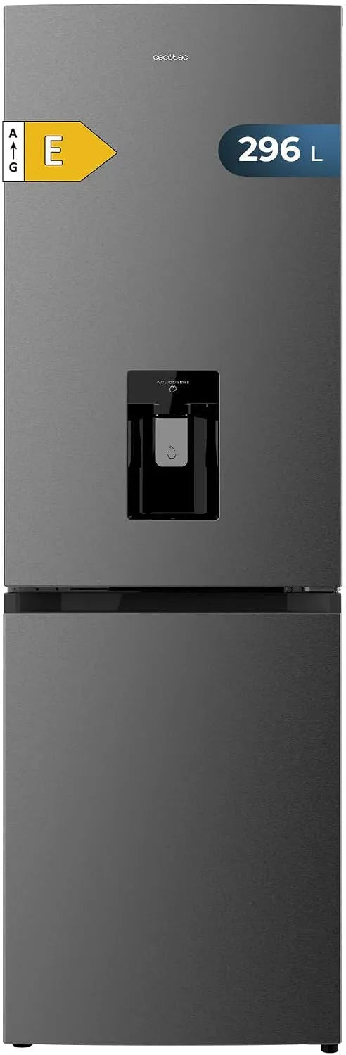 Cecotec réfrigérateur, 60cm de Largeur, FastFreezing et DeFrost, Distributeur d'Eau Intégré, Fonctions FastCooling, Intérieur LED