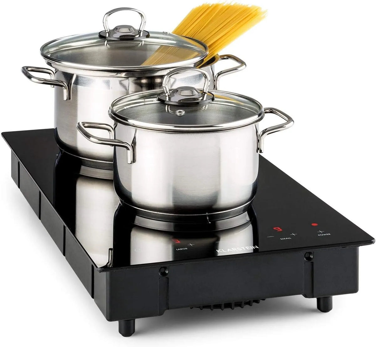 Klarstein plaque à induction, puissance 3100W, 2 Feux, Tables de Cuisson Portable, Contrôle Tactile, Rechaud Electrique, Cuisinière Puissante