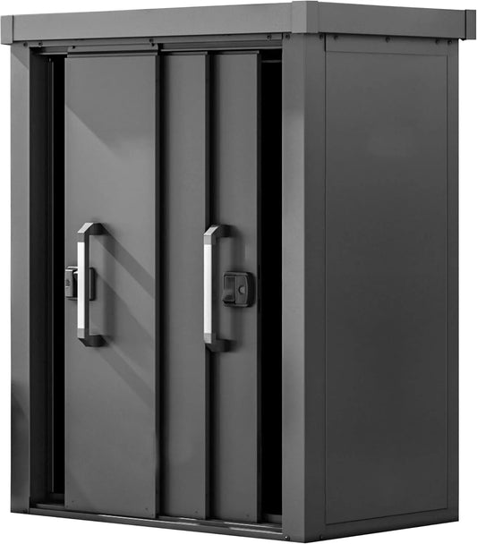 Armoire de jardin, Plancher Inclus, en métal 120x78x161 cm Abris de Jardin Anthracite