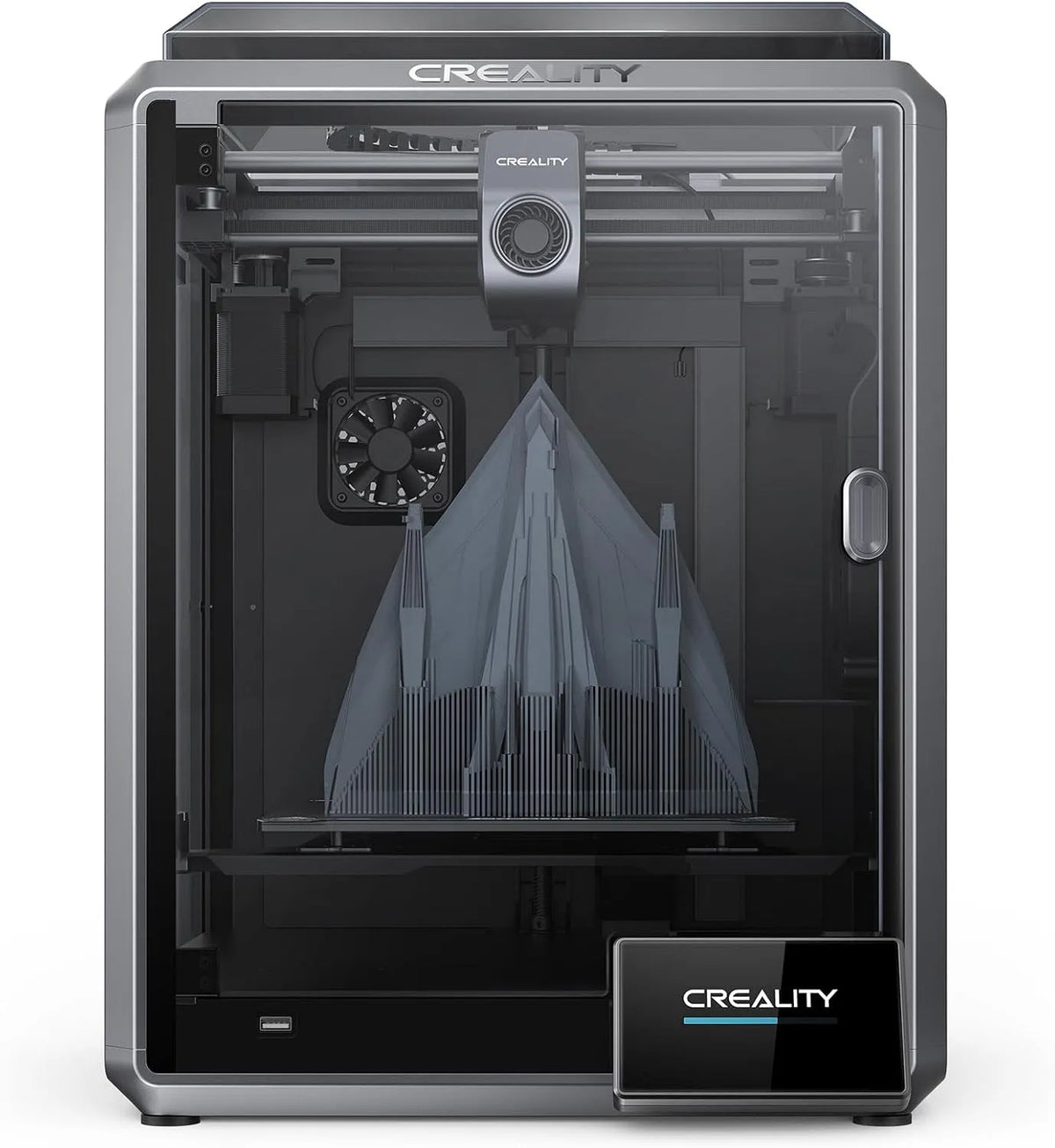 Imprimante 600mm/s, s Ultra Rapide Vitesse Impression, 300°C Haute-Temp Buse, dimensions 220x220x250mm, Nivellement Auto, Creality K1 3D
