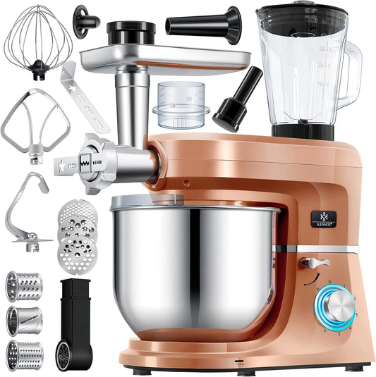 Kesser extracteur de jus K-KM 3, de 1,5 L, Mélangeur multifonction, moules pour pâtes et biscuits, pétrin, Kit pour saucisses, le cuivre