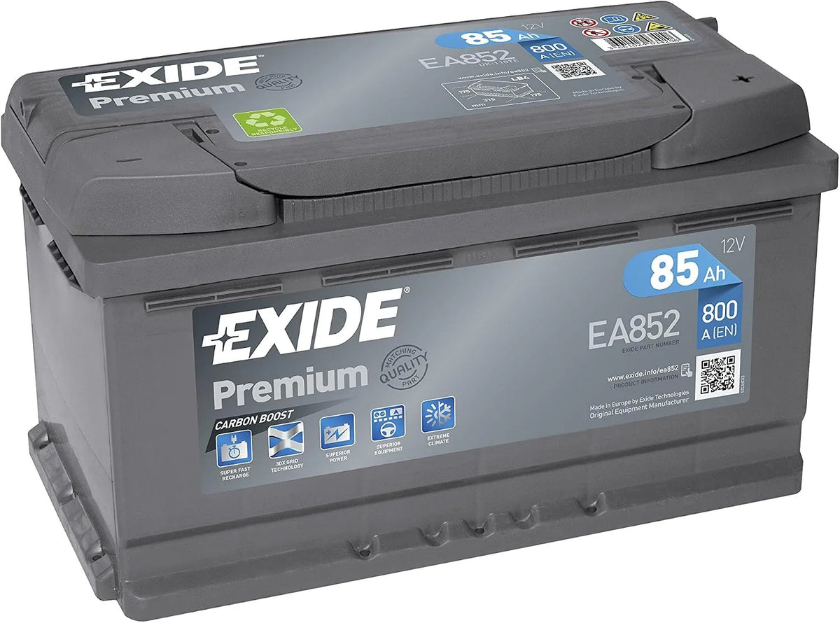 Exide Modèle Batterie de Voiture 85Ah 800A EA852