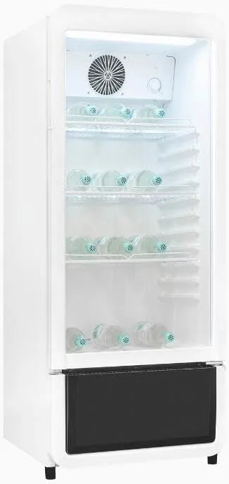 Exquisit réfrigérateur GKS180-GT-430D, 3 étagères réglables, avec LED, finition blanche, capacité 200 litres, CoolPro de façade vitré