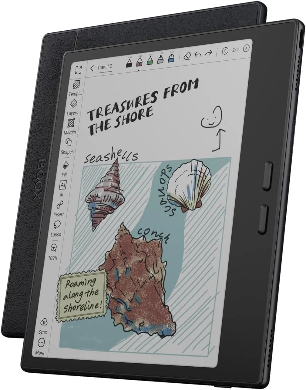 BOOX Tablette, Go Color 7, Gen 2, Couleur ePapier 7' 64 Go HD Android 13 E-Ink Éclairage BT WiFi