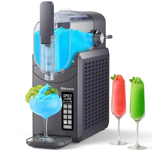 À slushie pour la maison RELEXNOW Machine, milkshakes, pas besoin de glace, affichage LED, 6 programmes prédéfinis, frappés doux, fonctionnement