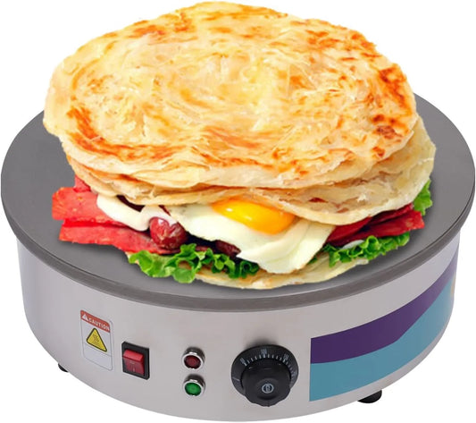 Modèle SX-450P Crepes Maker, appareil professionnel pour crêpes crêpes Galettes & Burritos Taccos 45 cm, x 16 cm, diamètre