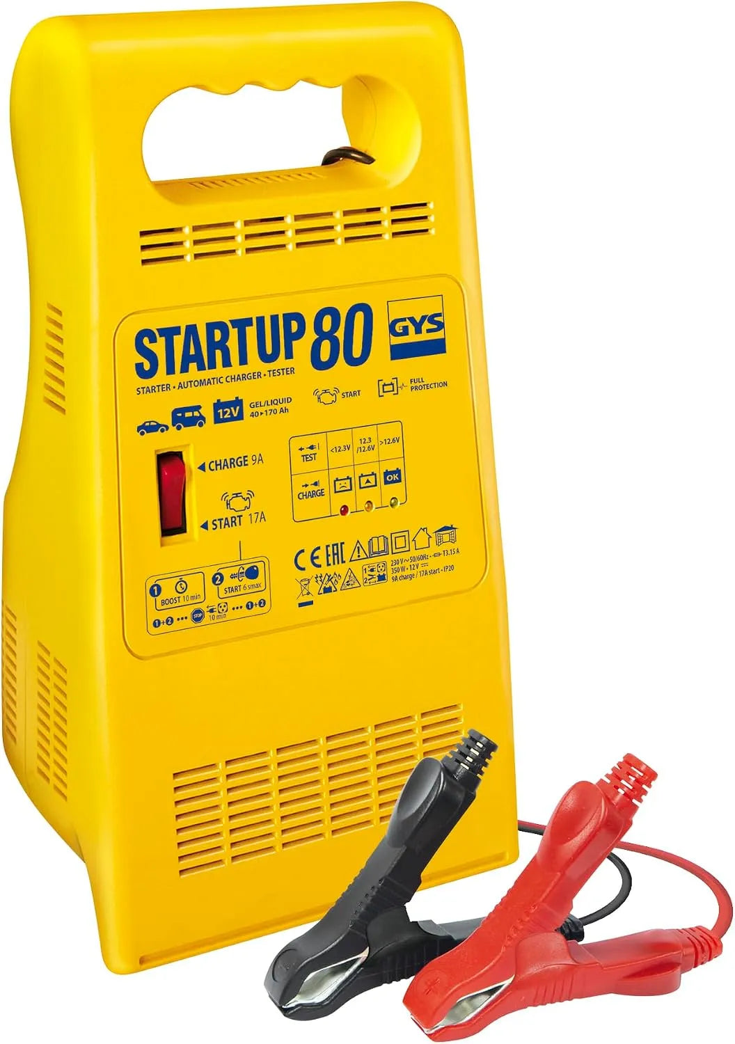 GYS, Chargeur, Start Up 80, tension 230V, Jaune, Demarreur