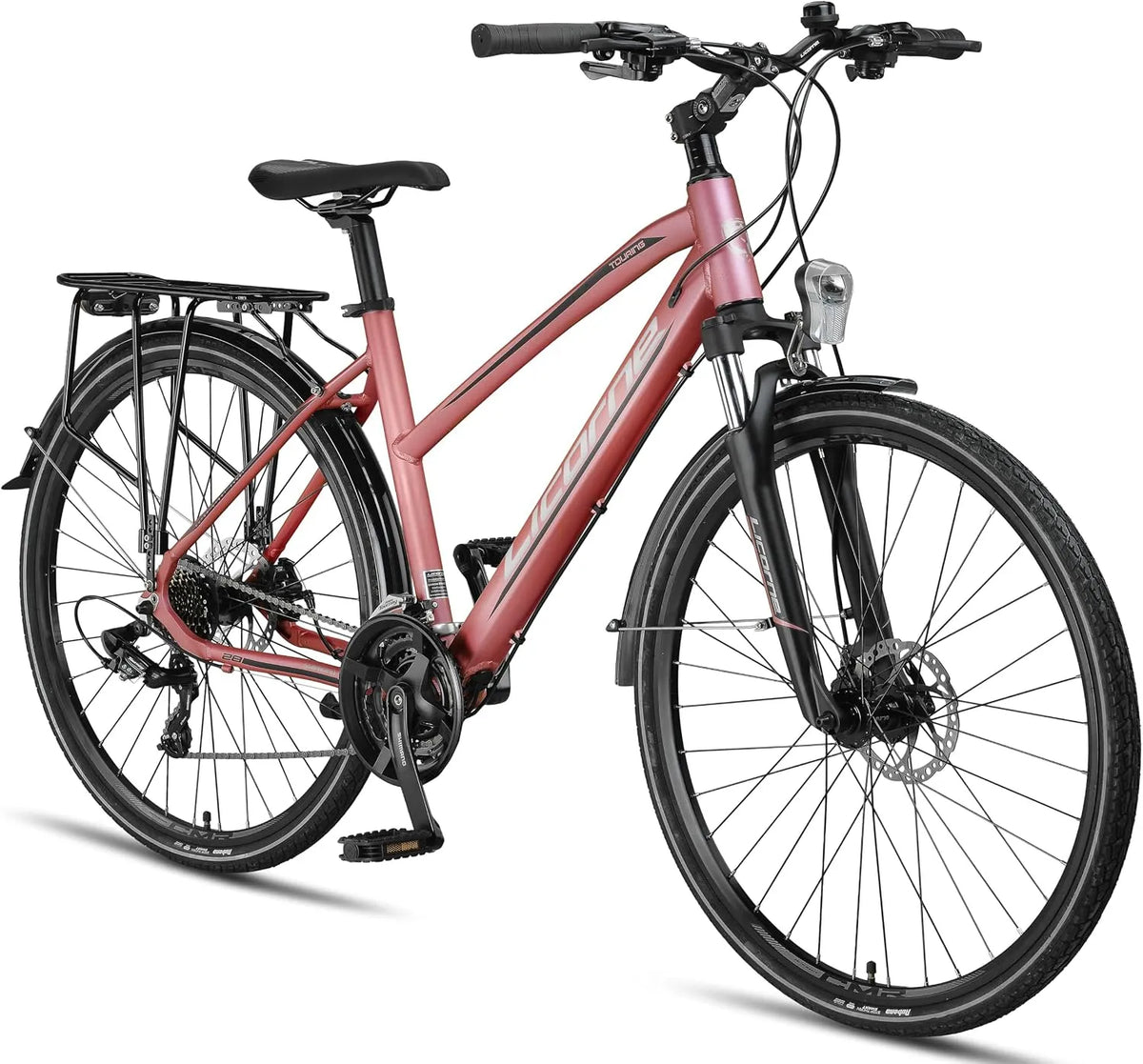 Vélo Licorne Bike, 21 niveaux de vitesse, avec frein à disque en aluminium, de cross, homme, fille, de trekking 28'', 21 niveaux de vitesse, VTT