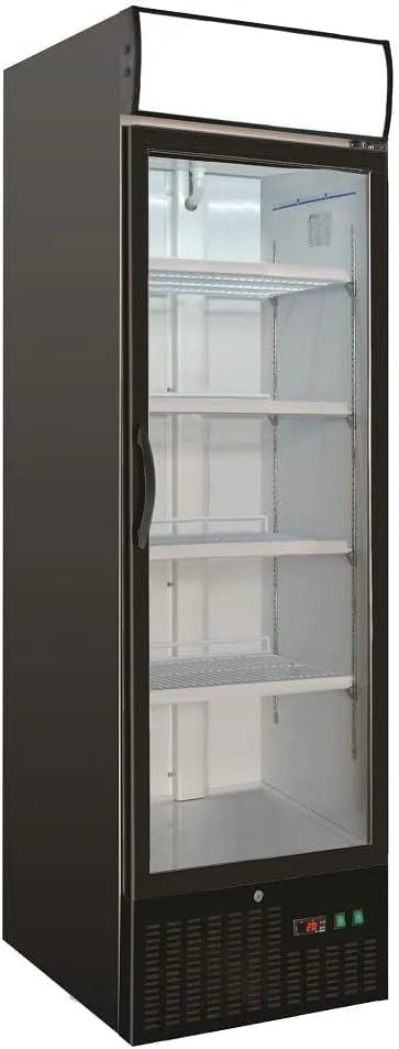 Armoire R290Acier noir1, a Boisson Vitrée 460 litres, Positive, Combisteel, peint PorteVitré