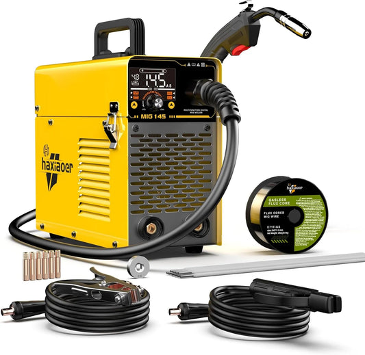 Poste à souder, 3 en 1 Synergie MIG, FCAW, MMA, ARC, Lift TIG, Démarrage à chaud, Jaune