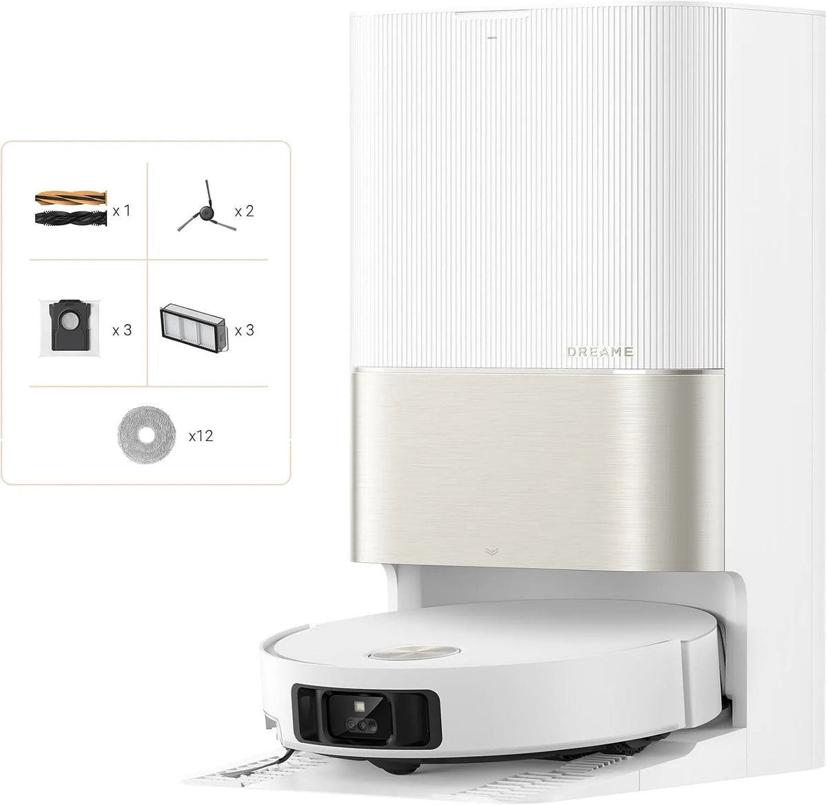 Dreame aspirateur X50 20000, 6 cm d'Escalade, 89 mm Fin, Ultra Complete Robot Avec Station, Nettoyage À 80°C, Pa