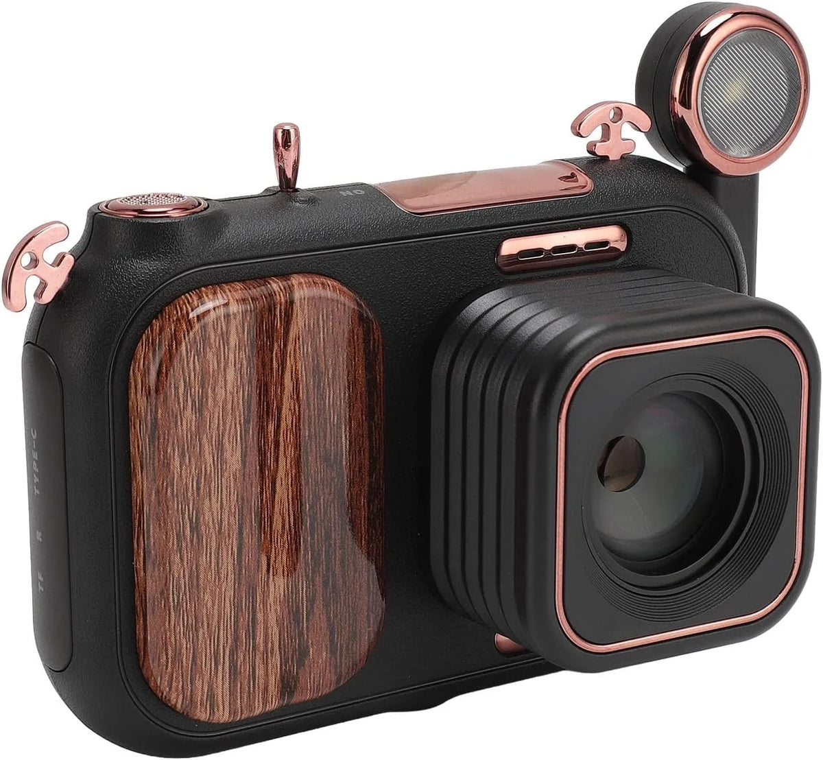 Appareil photo 50X, Numérique Rétro 5K, Caméra Vidéo Vlogging 96 MP avec 4 Filtres de beauté, Caméra de Voyage WiFi Zoom Numérique avec Carte 64 Go