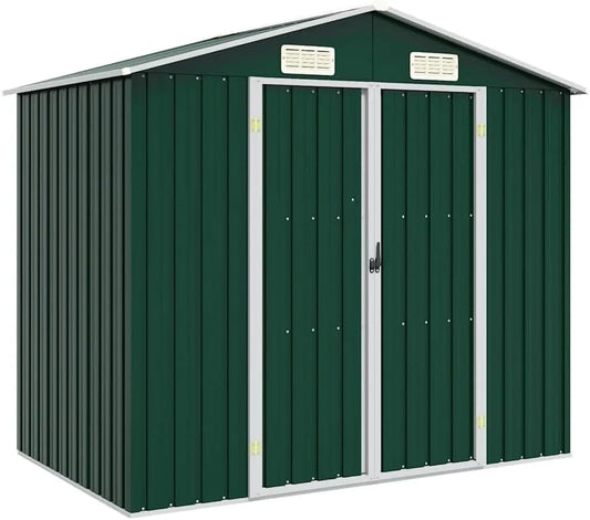 Abri de jardin, Vert 205x129x183 cm Acier galvanisé