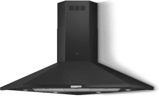 Elica hotte aspirante, Cappa cucina Acuta murale finition noire 100 cm VENT_HOOD Montage mural murale finition noire