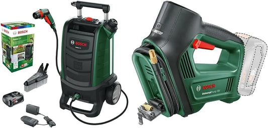 Bosch compresseur, Fontus 18V, UniversalPump 18V, 10,3 Bars, sans Batterie, + Pompe à air d'air, 1 Batterie, 150 PSI