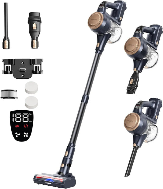 Aspirateur balai P11 40Min Proscenic Lite, Proscenic Lite sans Fil,450W 40KPa LED Aspirateur sans Fil Puissant, Poils Animaux, Voiture, Pour Tapis