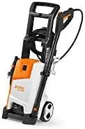 STIHL nettoyeur haute pression RE 100, 440 l/h, buse rotative, et Joint Anti-Torsion., 110 Bar, Poids 16,5 kg et avec Tube de Longueur 6 m, Plat