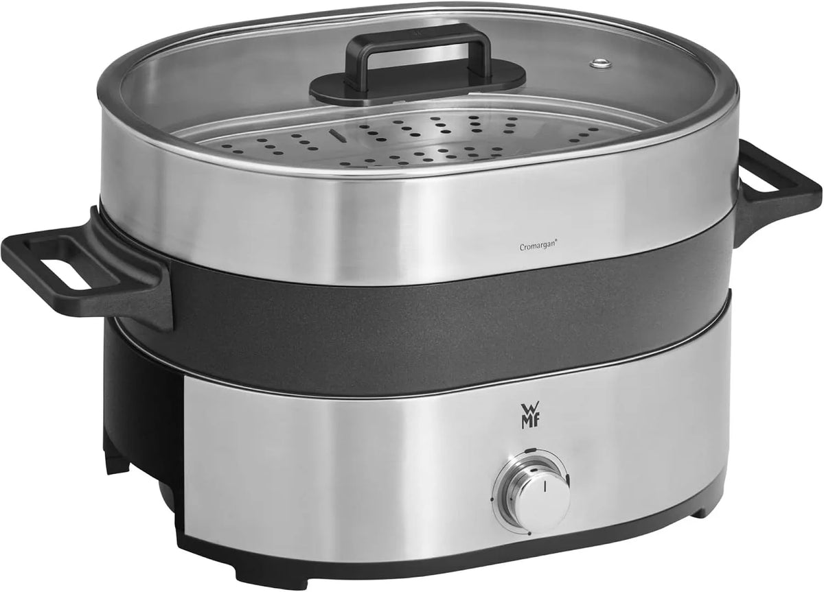 WMF cuiseur vapeur, Lono Hot Pot & électrique 3,6 l, puissance 1700 W, fondue chinoise pour 6 personnes, embout vapeur pour Dim Sum, Bao