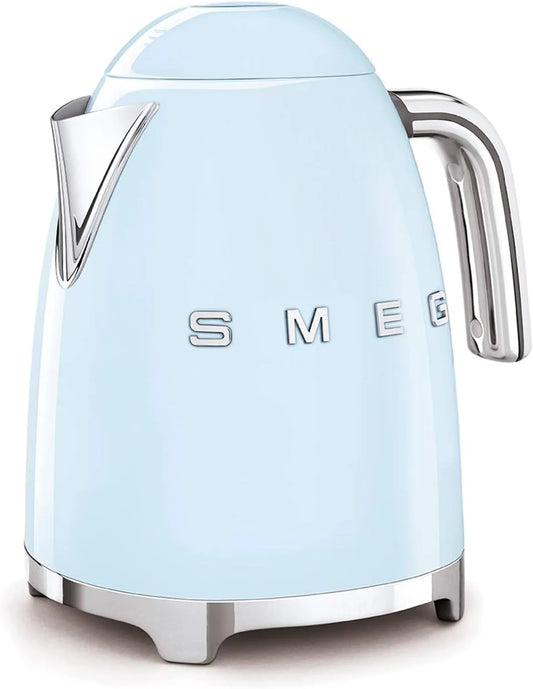 Smeg bouilloire électrique KLF03PBEU, Électrique 1,7 L, Puissance 2400W, Filtre Anticalcaire Lavable, Arrêt Automatique de Sécurité, Range Cordon