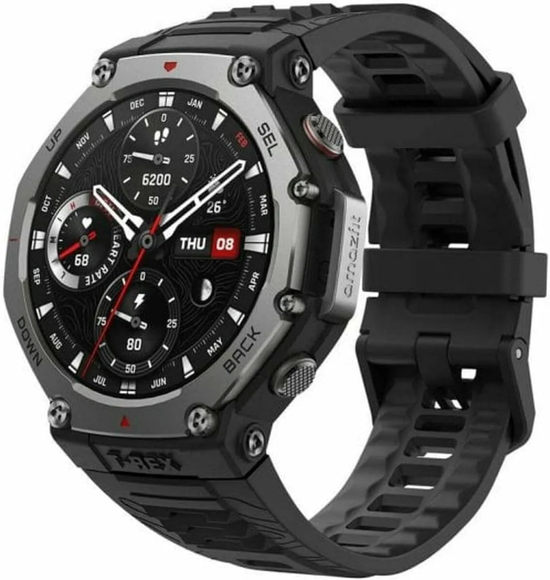 3 Outdoor Smartwatch Écran AMOLED Amazfit T-Rex, 170 Modes Sportifs pour Aventure, Autonomie de 27 Jours, Paiement NFC